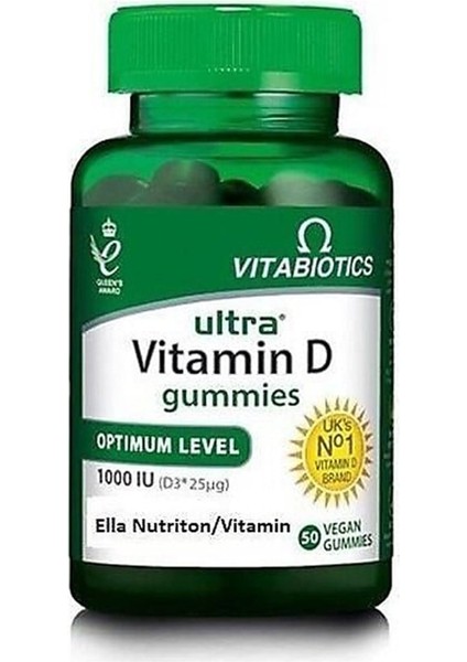 Vitabiotics Ultra Vitamin D Gummies 1000 IU 50 Çiğnenebilir Form modelleri