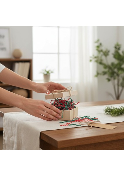 1 kg Zigzag Kırpık Kağıt , Kırpıntı Kağıt * Yılbaşı Mix Yeşil / Kırmızı modelleri