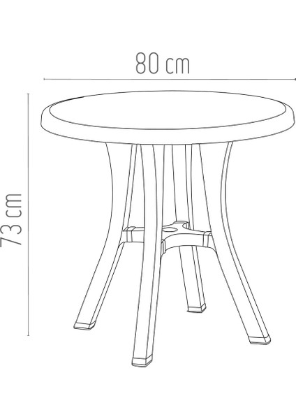 Royal 80 cm Yuvarlak Balkon Masası fiyatları