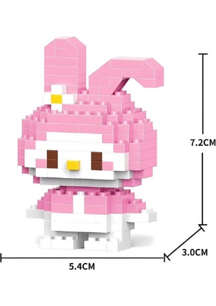 Sanrio Ikonları: Hello Kitty & My Melody Çift Nano Blok Seti | Kawaii Yapı Koleksiyonu indirimleri