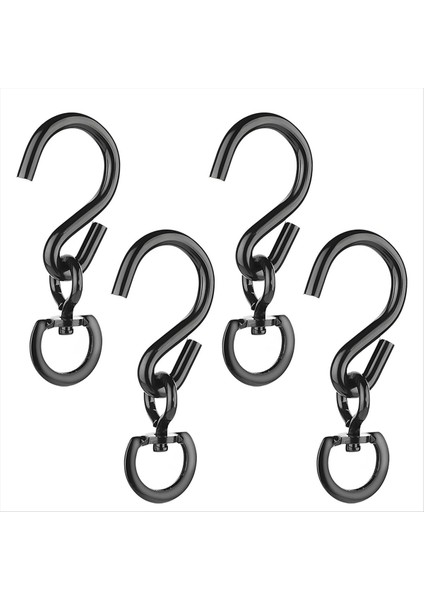 4 Adet Döner Bitki Askı Kapları Kancalar Ağır Hizmet Asma Bitki Kancası 360 Derece Döner Metal Kancalar Iç ve Dış Mekan (Yurt Dışından)