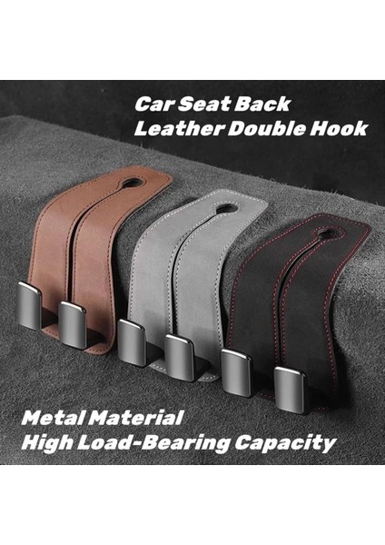 2pcs Araba Koltuğu Geri Çift Kanca Özelleştirilmiş Koltuk Arka Kanca Araba Araç Aksesuarları Için Iç Metal Kanca Askısı Kahverengi (Yurt Dışından) indirimleri