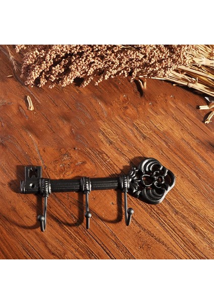 Vintage Anahtar Tutucu Üç Kanca Duvara Montajlı Siyah Demir Kıyafetler Askı Duvar Kat Raf Cüzdanları Ev Için Askılı (Yurt Dışından) modelleri