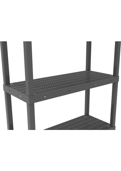 5 Katlı Delikli Plastik Raf 43X93X210 cm - Depo, Arşiv, Kiler, Dosya, Market, Bakkal Rafı fiyatları