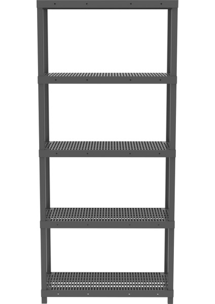5 Katlı Delikli Plastik Raf 43X93X210 cm - Depo, Arşiv, Kiler, Dosya, Market, Bakkal Rafı modelleri