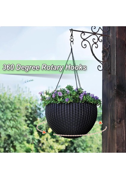 4 Adet Döner Bitki Askı Kapları Kancalar Ağır Hizmet Asma Bitki Kancası 360 Derece Döner Metal Kancalar Iç ve Dış Mekan (Yurt Dışından) modelleri