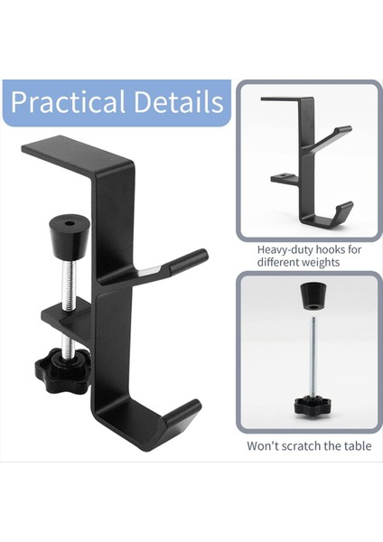 2pcs Masa Montaj Torba Tutucu Kanca Kelepçesi-On Sırt Çantası Askı Taşınabilir Masa Montajı Masa Masası (Siyah) Için Tutucu (Yurt Dışından) fırsatları