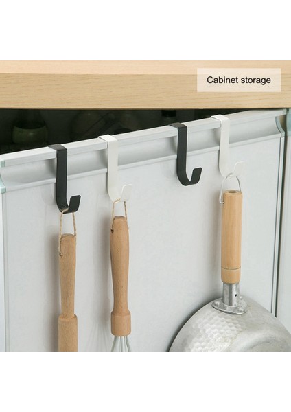 Çok Amaçlı Kancalar Mutfak Dolabı Kapı Arka Kanca Asılı Raf Giysisi Ceket Şapka Havlu Askı Depolama Kanca Beyaz (Yurt Dışından) indirimleri