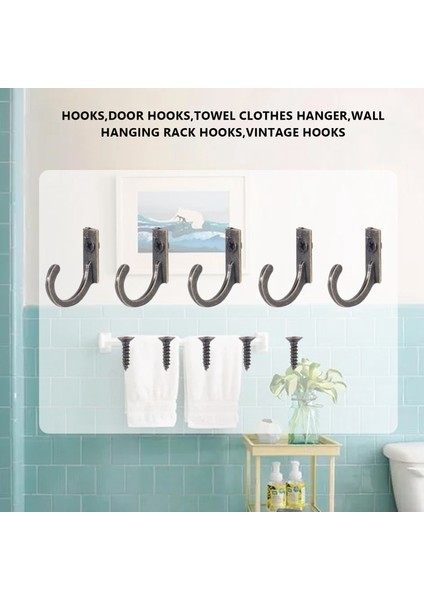 100PCS Vintage Şapka Ceket Kapısı Kancalar Duvar Monte Çinko Kancası Ev Havlu Giysileri Askı Banyo Duvar Asılı Kancalar (Yurt Dışından) fiyatları