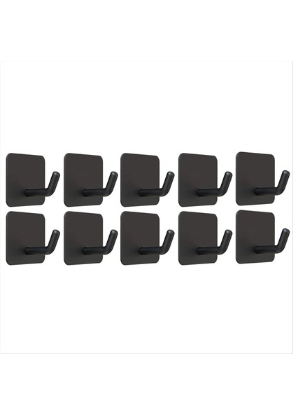 10 Adet Paslanmaz Çelik Yapışkan Kanca Kendi Kendine Yapışkan Duvar Kancaları Askı Ağır Hizmet Depolama Tutucu Sopa Havlu Kancaları, Bir (Yurt Dışından)