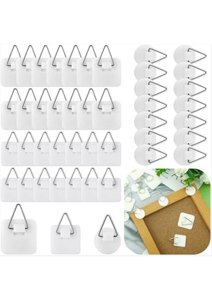 45PCS Yapışkan Resim Çerçeve Köpük Tahta Resim Askı Duvar Sanatı Fotoğraf Çerçevesi Banyo Dolap Mutfak Ev Kapısı (Yurt Dışından)