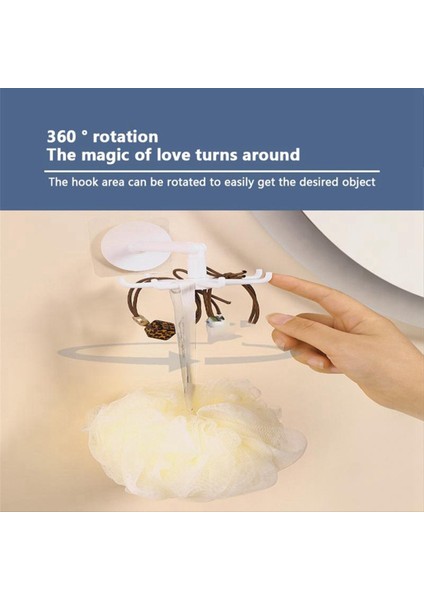 10 Adet Kanca Çok Amaçlı 360 Derece Döndürülebilir Döndürülebilir Yedi Pençe Raf Düzenleyicisi Delme Yok, Beyaz (Yurt Dışından) fırsatları