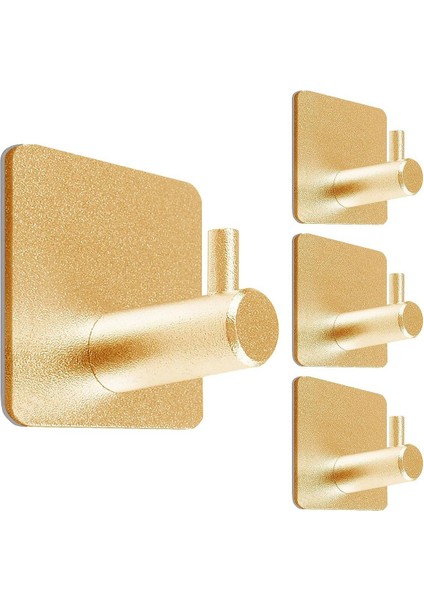 Ağır Hizmet Tipi Yapıştırıcı Kancalar, Kendi Yapışkan Kancalar, Kare - Ev Okulları ve Ofisler Için Düz Kanca (4pcs) Altın (Yurt Dışından) indirimleri