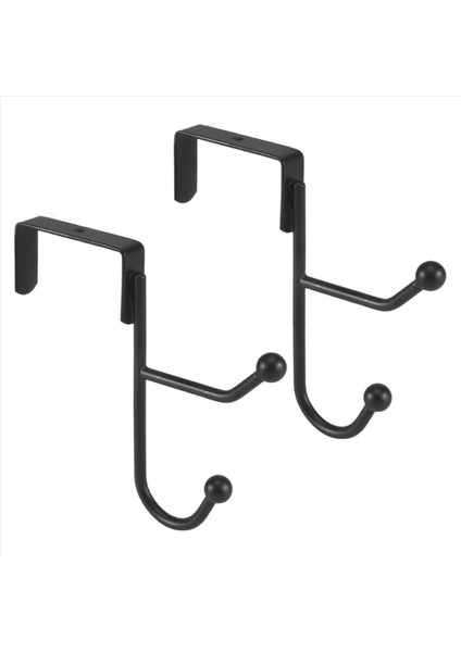 2 Kapı Kancaları Askı, Sturdy Metal Çift Kanca Askı Asılı Paltolar, Şapkalar, Cüppeler, Havlular, Siyah (Yurt Dışından) fiyatları