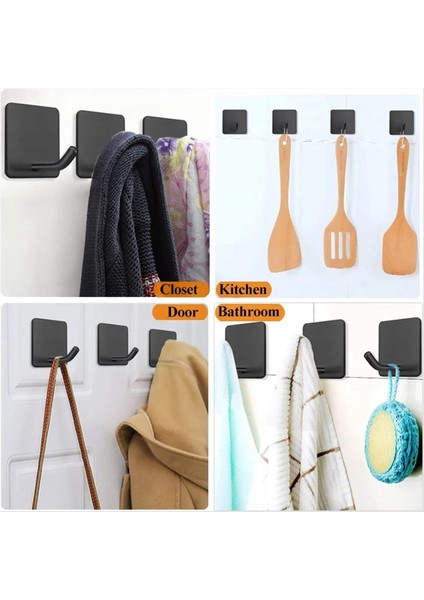 10 Adet Paslanmaz Çelik Yapışkan Kanca Kendi Kendine Yapışkan Duvar Kancaları Askı Ağır Hizmet Depolama Tutucu Sopa Havlu Kancaları, Bir (Yurt Dışından) indirimleri