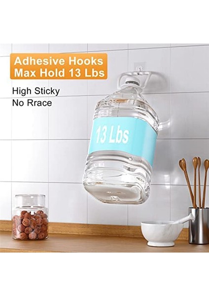 Ağır Hizmet Asmak Için Yapışkan Kancalar - 12 Paket Duvar Kancaları 13LB (Maks), Yapışkan Kancalar Su Geçirmez, Duvar Askıları (Yurt Dışından) fırsatları