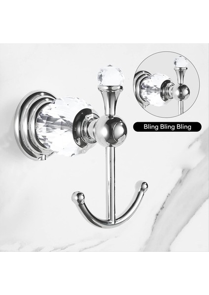 Kristal Havlu Kancası, Gümüş Bornoz Kancaları, Banyo El Havlu Duvar Askı Kıyafetleri Dolap Duvar Monte Mutfak (Yurt Dışından) modelleri