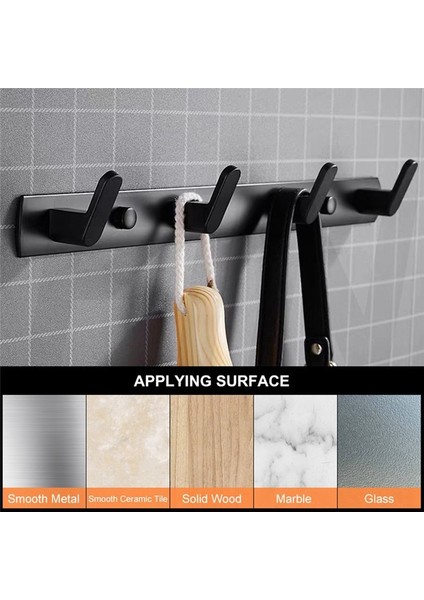 Duvar Için Anahtar Tutucu, Asılı Duvar Dekorasyonu Için Siyah Duvar Kancaları, Ofis Koridoru Fuaye Mutfak Banyo-A Için Uygun (Yurt Dışından) modelleri