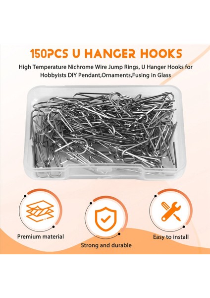 150 Adet Yüksek Sıcaklıkta Nikrom Tel Atlama Halkaları, U Hobiler Için U Askı Kancaları Dıy Kolye, Süs Eşyaları, Camda Kaynaştırma (Yurt Dışından) fırsatları