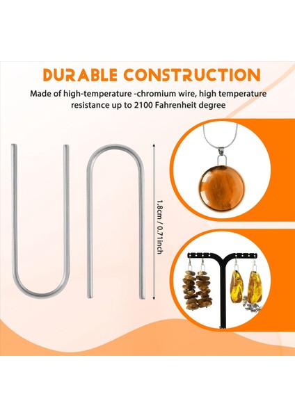 150 Adet Yüksek Sıcaklıkta Nikrom Tel Atlama Halkaları, U Hobiler Için U Askı Kancaları Dıy Kolye, Süs Eşyaları, Camda Kaynaştırma (Yurt Dışından) indirimleri