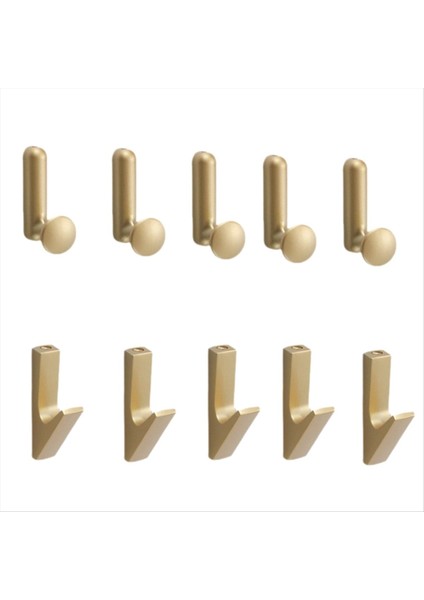 10PCS Alüminyum Alaşım Ceket Kancaları Duvara Monte Havlu Kancaları Cüppeli Kancalar Mutfak Banyo Metal Kanca Monte Havlu Kancası (Yurt Dışından)