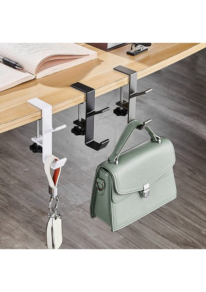 Yumruksuz Çanta Askı Masası Yan Kanca Duvar Asılı Raflar Bez Ceket Anahtarları Için Çok Fonksiyonlu Tutucu Banyo Gri (Yurt Dışından) modelleri