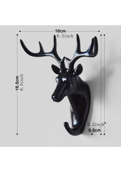 Havlu Kancası Duvar Asılı Geyik Başı Kıyafetleri Askı Odası Zanaat Dekorasyon Duvar Dekorasyon Kancası, 6 Adet (Yurt Dışından)