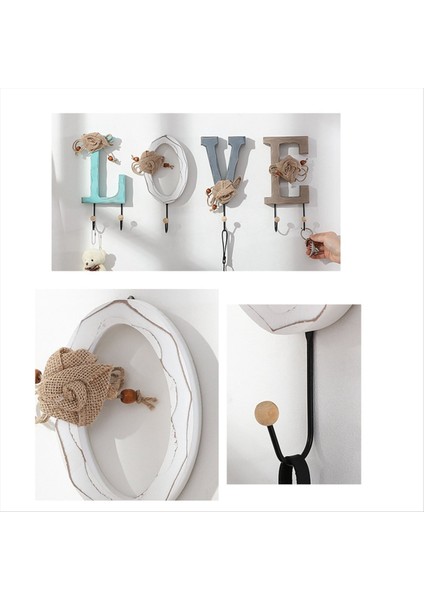 Aşk Tarzı Duvar Kancaları Anahtar Tutucular String Işıkları Diy Duvar Asma Kancalar Kahve Dükkanı 3D Kapı Sanat El Sanatları Hooks (Yurt Dışından) indirimleri