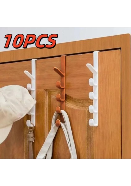 Taşınabilir Kapı Askı Çok Fonksiyonlu Beş Kesitli Kanca Ev Kapı Çanta Çanta Depolama Hook Banyo Havlu Kancası (Yurt Dışından) fiyatları