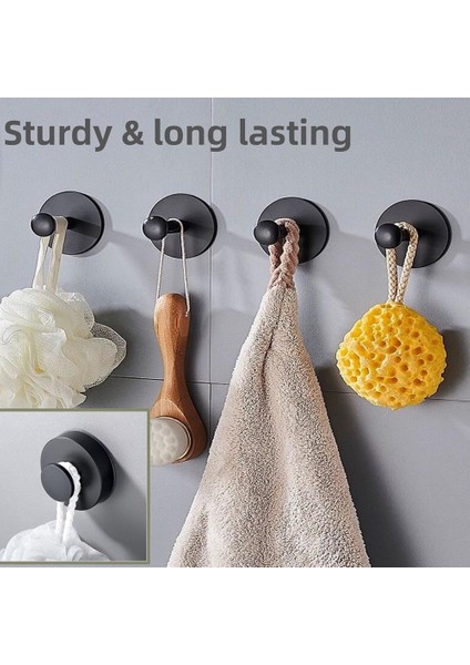 4pcs Vantuz Kancaları Duş Duvarı Yok Tatbikat Kancası Çıkarılabilir Yeniden Kullanılabilir Havlu Kancaları Mutfak Cam Kapı Penceresi Siyah (Yurt Dışından) fırsatları