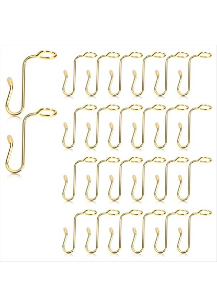 50PCS Askı Konnektörü Kancaları Askı Genişletici Kancalar Kararlı Giysiler Askı Konnektörü Giysiler Için Altın (Yurt Dışından)