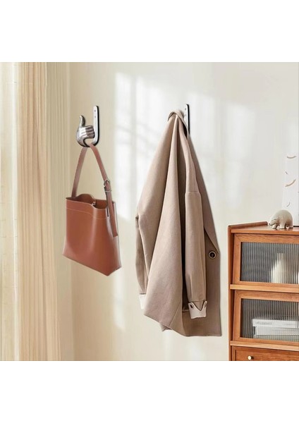 Başparmak Duvar Kancası Metal Çok Fonksiyonlu El Kancası Duvara Monte Askı Şapkalar, Eşarplar, Çantalar ve Anahtarlar Için Ev Depolama (Yurt Dışından) indirimleri