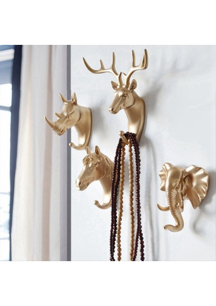 Duvara Monte Kancalar Hayvan Kafa Rafı Ceket Kapakları Duvar Askı At Fil Kancaları Dekoratif Dekor Banyo Aksesuarları C (Yurt Dışından) modelleri