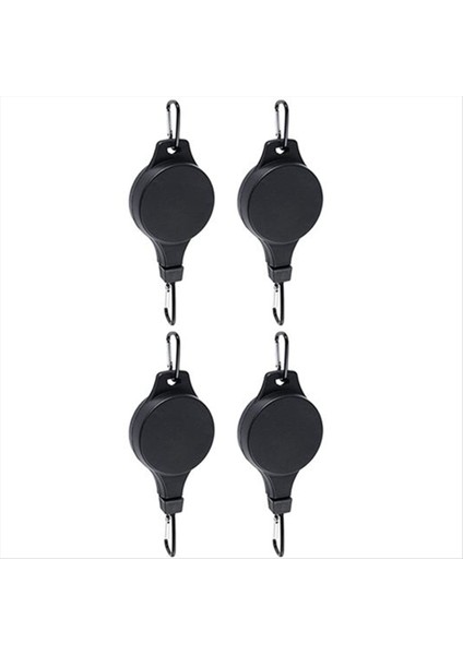 Bitki Kasnağı Geri Çekilebilir Askı Bitkileri Asılı Bitkiler Için Ayarlanabilir Yükseklik Tekerleği Kapalı (4pcs) Siyah (Yurt Dışından) modelleri