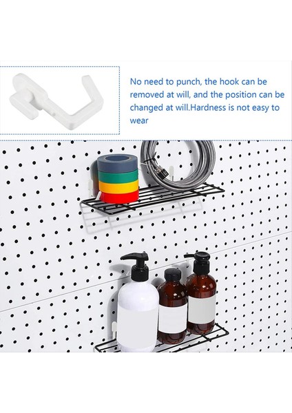24PCS Pegboard Kancaları J Şekil Pegboard Kancası Peg Tahta Alet Organizatör Aksesuarları, Siyah (Yurt Dışından) modelleri