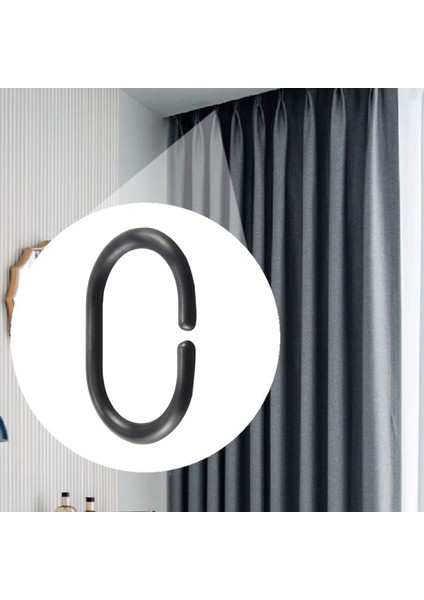 24 Adet Duş Perdesi Halkaları Plastik Duş Perdesi Kancaları Banyo Duş Çubuğu (Yurt Dışından) modelleri