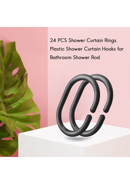 24 Adet Duş Perdesi Halkaları Plastik Duş Perdesi Kancaları Banyo Duş Çubuğu (Yurt Dışından) fırsatları