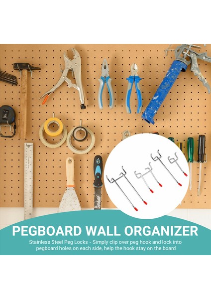 228 Pegboard Hooks Metal Kancalar Setleri, Pegboard Kutuları, Depolama Sistemi Araçlarını Düzenlemek Için Peg Kilitleri (Yurt Dışından) indirimleri