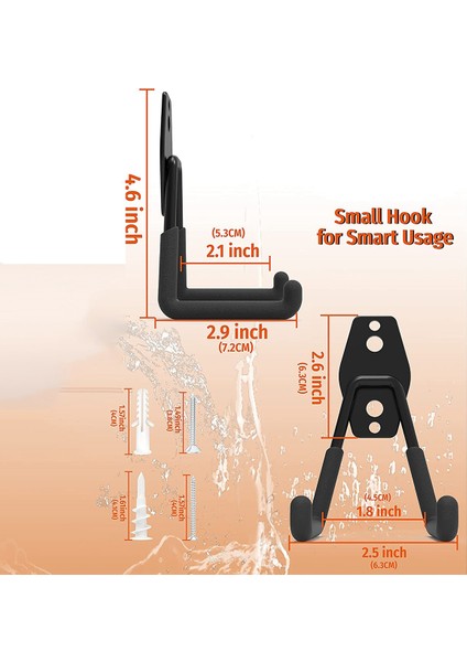 Garaj Kancaları Ağır Dermi 4 Pc, Garaj Depolama Kancaları, Duvar Montajı Garaj Asma Kancalar Bisiklet, Merdiven, Hacimli Ürünler (Yurt Dışından) fırsatları