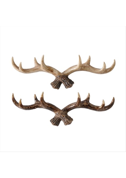 Vintage Geyik Korna Kanca Reçine Anahtar Kancalar Tutucu Duvara Monte Kapak Askı Rafı Oturma Odası Banyo Iskandinav (Yurt Dışından)