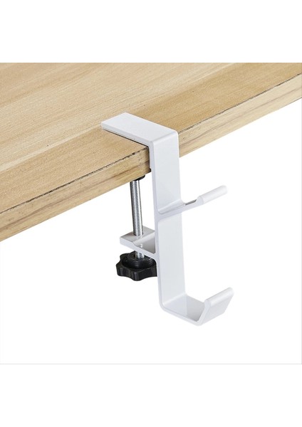 1 Adet Ayarlanabilir Masa Yan Kancası, Oyun Kulaklık Masası Askısı Sırt Çantası Depolama, Delme Olmadan Kanca Standı, Beyaz (Yurt Dışından)