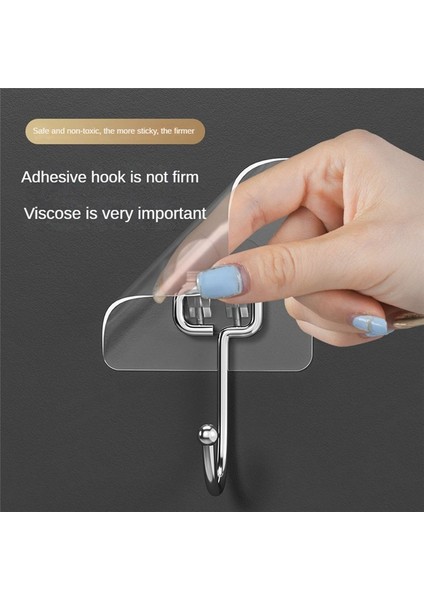 Asmak Için Yapışkan Kancalar Ağır Hizmet Tipi Duvar Kancaları Havlu Kancası, Banyo Duş Mutfağı Için Su Geçirmez Şeffaf Kancalar (Yurt Dışından) modelleri