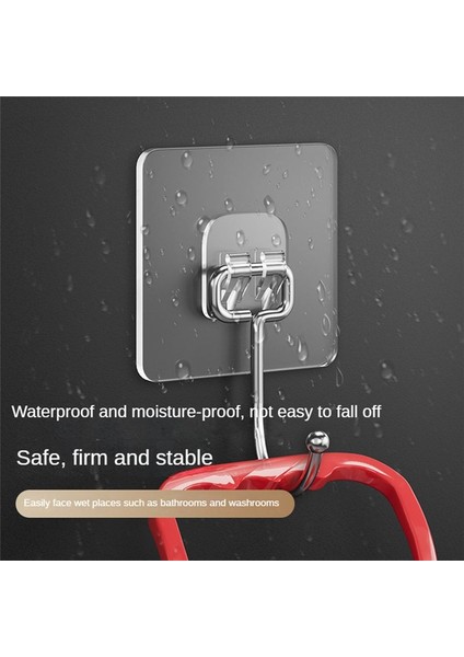 Asmak Için Yapışkan Kancalar Ağır Hizmet Tipi Duvar Kancaları Havlu Kancası, Banyo Duş Mutfağı Için Su Geçirmez Şeffaf Kancalar (Yurt Dışından) indirimleri