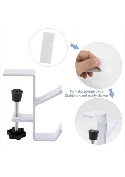 2pcs Masa Montaj Torba Tutucu Kanca Kelepçesi-On Sırt Çantası Askı Taşınabilir Masa Montajı Masa Masası (Beyaz) Için Tutucu (Yurt Dışından) indirimleri