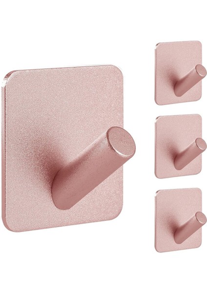 Ağır Hizmet Tipi Yapıştırıcı Kancalar, Kendi Yapışkan Kancalar, Ev Okulları ve Ofisler Için Kare Eğik Kancalar (4pcs) Gül Altın (Yurt Dışından)