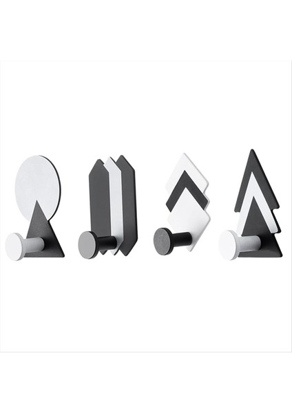 4pcs Geometrik Kanca Banyo Havlu Tutucu Duvar Kancaları Katlar Için Yapışkan Kancalar Duş Kancaları Sırt Çantası Kancaları Duvar Için (Yurt Dışından)