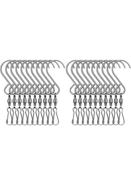 30PCS Spinner Klipsi Kanca Asmak Için Paslanmaz Çelik Rüzgar Spinner Rüzgar Chime Crystal Twister Partisi Malzemeleri (Yurt Dışından) fiyatları
