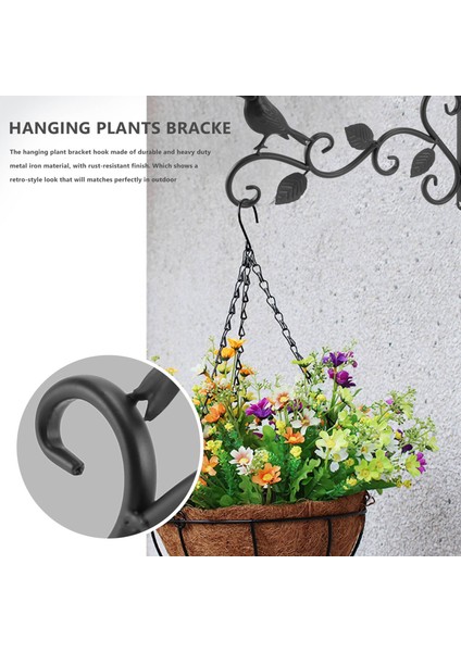 Duvar Kancası Asma Bitki Braketi 2 Paket 11.8 Inç Demir Kuş Besleyiciler Çiçek Sepetleri, Besleyiciler, Sokak Işıkları Için Kanca Askı (Yurt Dışından) indirimleri