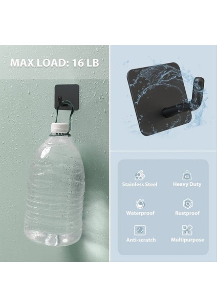 10 Adet Paslanmaz Çelik Yapıştırıcı Kanca Kendi Kendine Yapışkan Duvar Kancaları Askı Ağır Hizmet Depolama Tutucu Sopa Havlu Kancaları, B (Yurt Dışından) modelleri