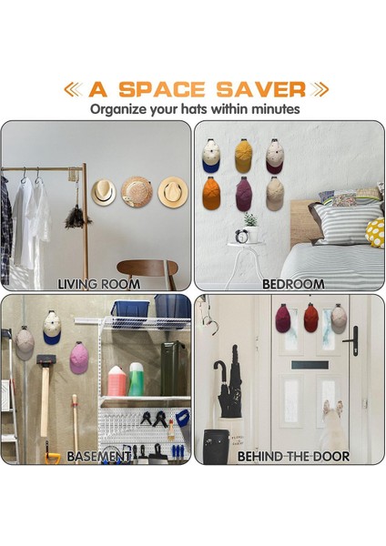 Duvar, Kapı, Dolap, Oda Dekorasyonu Için Duvara, Şapka Rafları Için 12 Adet Yapıştırıcı Şapka Kancaları (Yurt Dışından) fırsatları